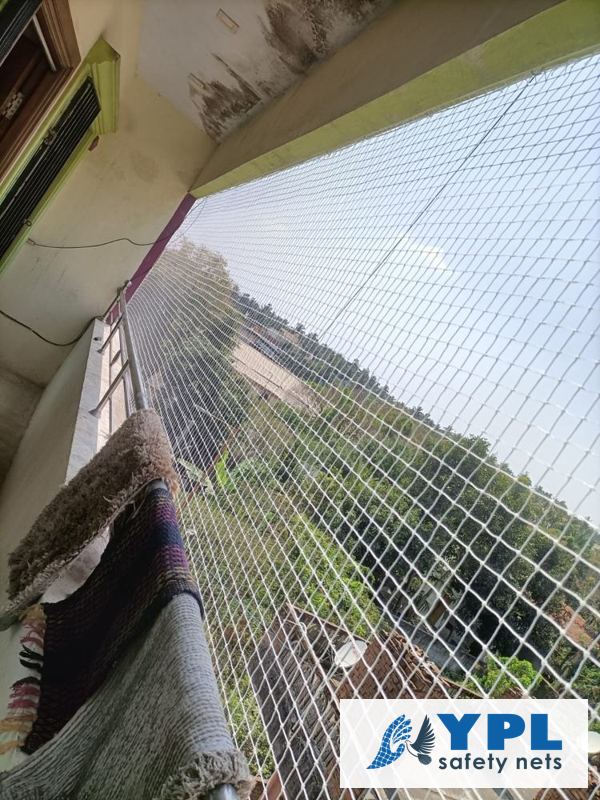 Pigeon net for balconies installed in Chennai by YPL Safety Nets – recent work 1