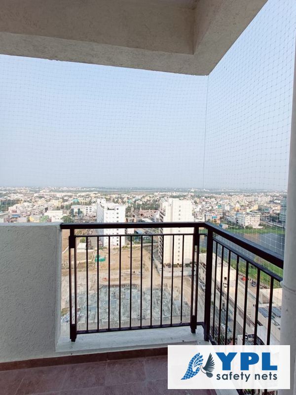 Pigeon net for balconies installed in Chennai by YPL Safety Nets – recent work 3