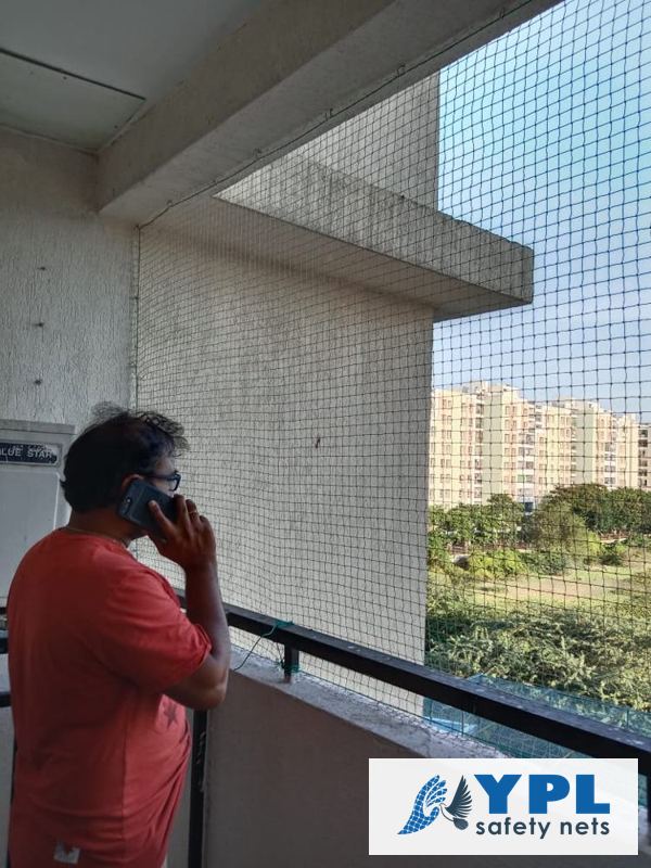 Pigeon net for balconies installed in Chennai by YPL Safety Nets – recent work 7